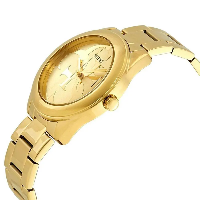 Guess G-Twist Gold Dial Yellow Gold-tone Ladies Watch | W1082L2